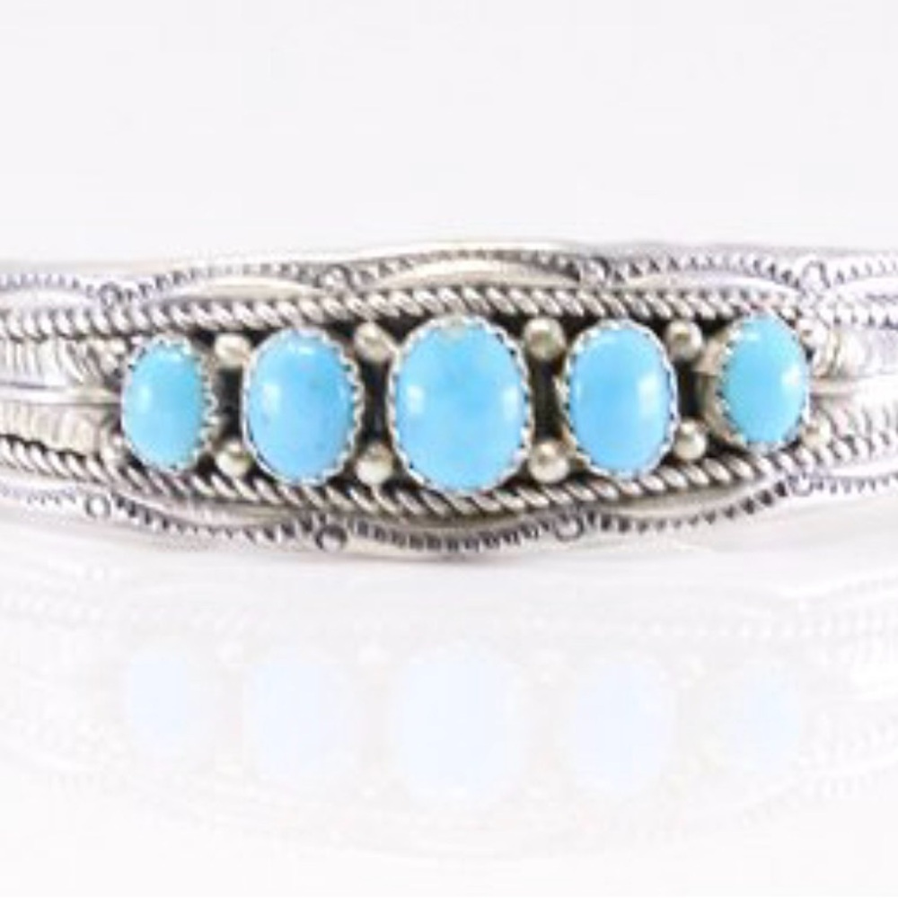 Navajo Sterling & Turquoise Bracelet by Begaye, Signed